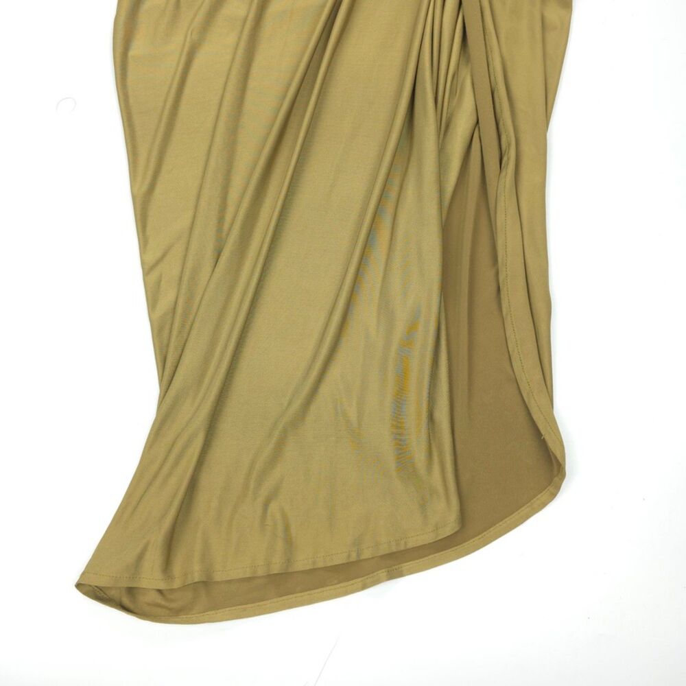 HOUSE OF CB Vittoria Draped Halter Maxi Dress Olive Romantic Svelte Goddess Boho - Picture 7 of 15